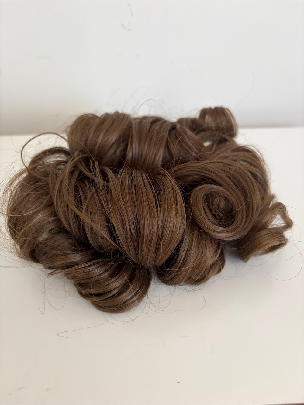 Brown Curly Hair Bun Scrunchie - Women Hair